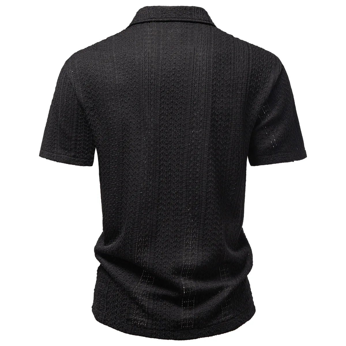 Men's Summer Casual Shirt European American Style Lapel Retro Jacquard Short Sleeve Fashionable Men's Clothing