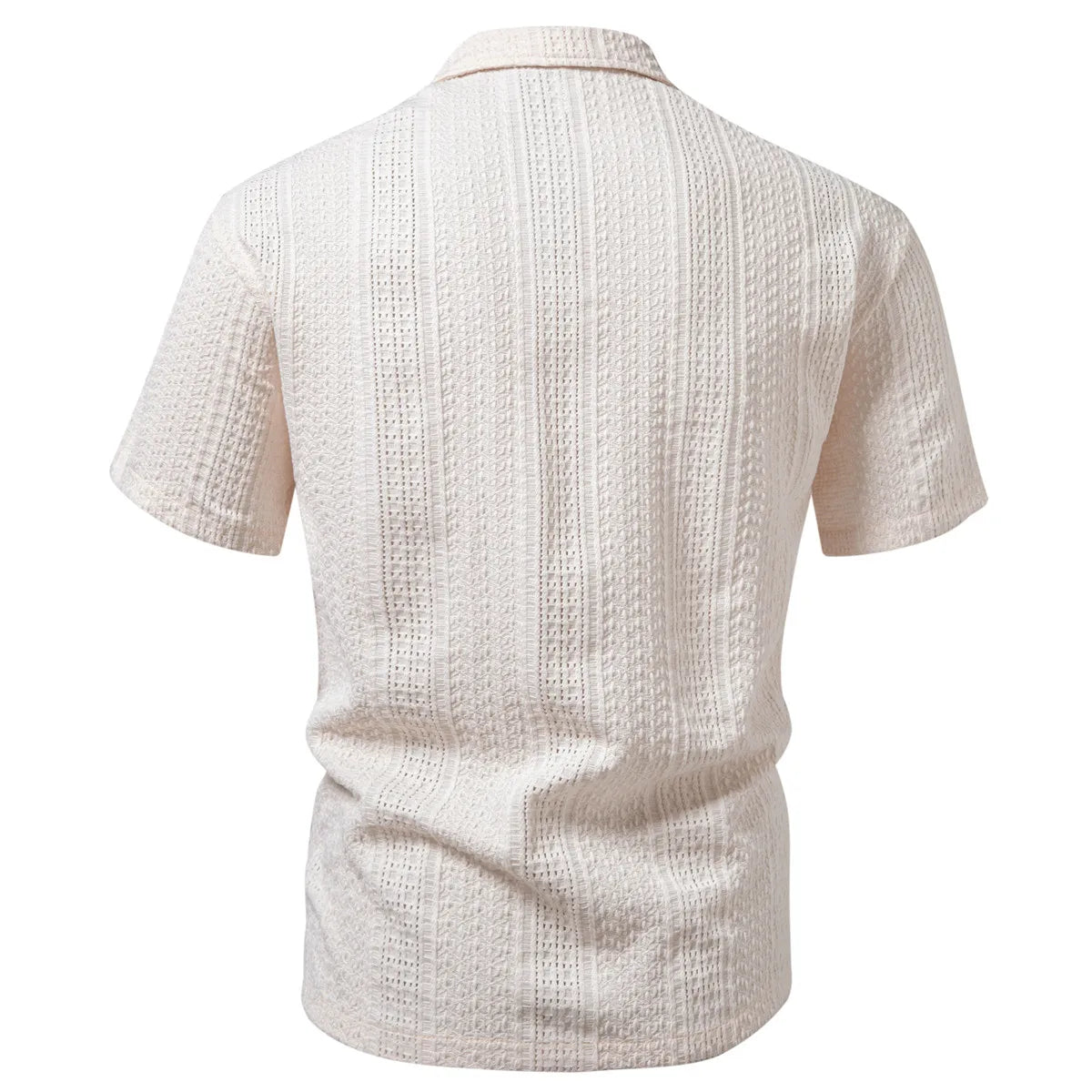 Men's Summer Casual Shirt European American Style Lapel Retro Jacquard Short Sleeve Fashionable Men's Clothing